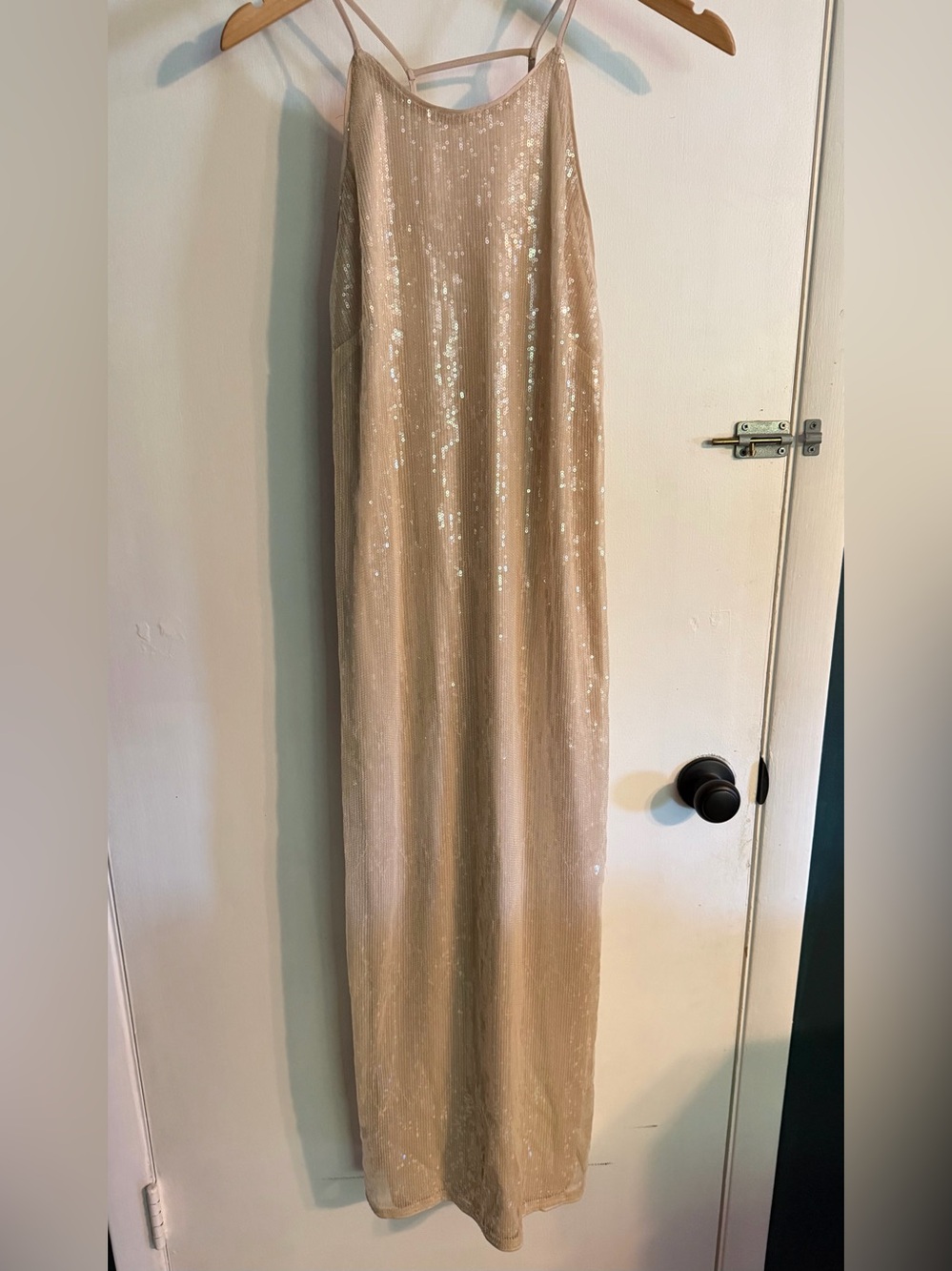 Sequin Dress in Light Beige, A New Day, Size Small, Formal